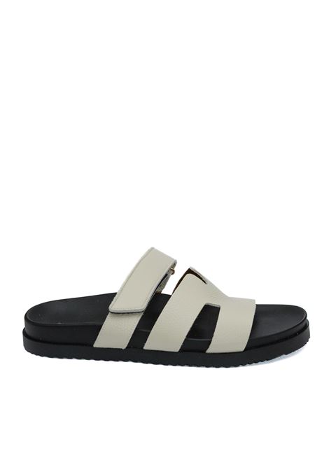 White leather sandal VINCENT VEGA | MILOBUCCIA-AVORIO